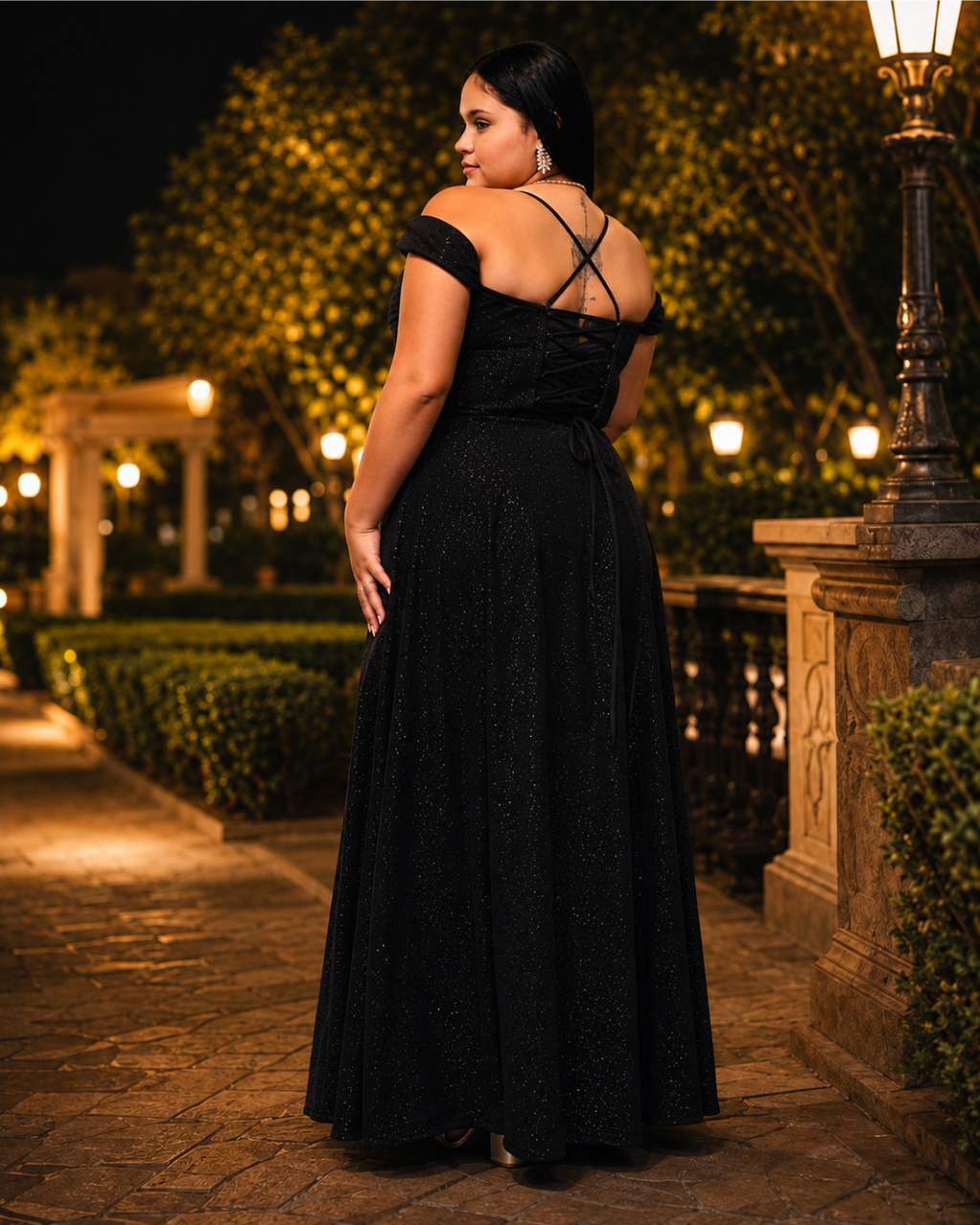 Vestido largo Aurora Negro