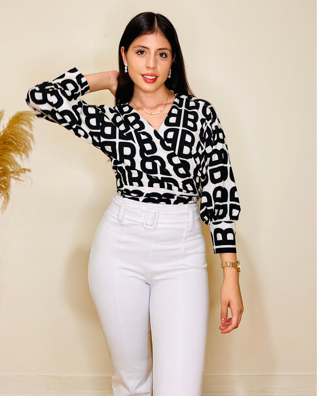 Blusa Natamur Negro/Blanco
