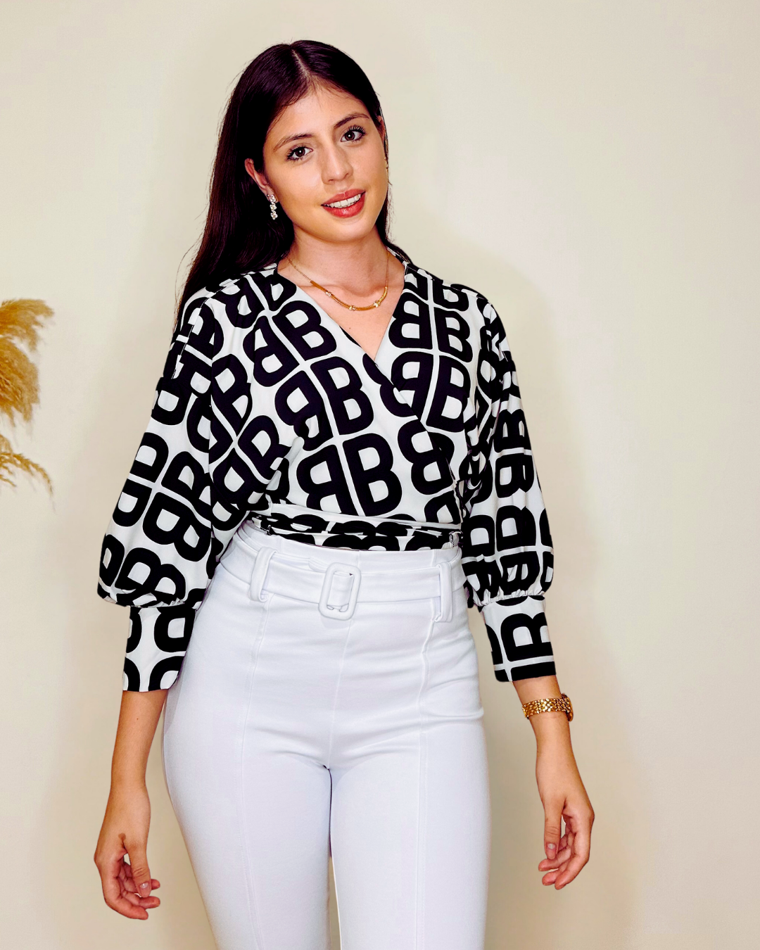Blusa Natamur Negro/Blanco