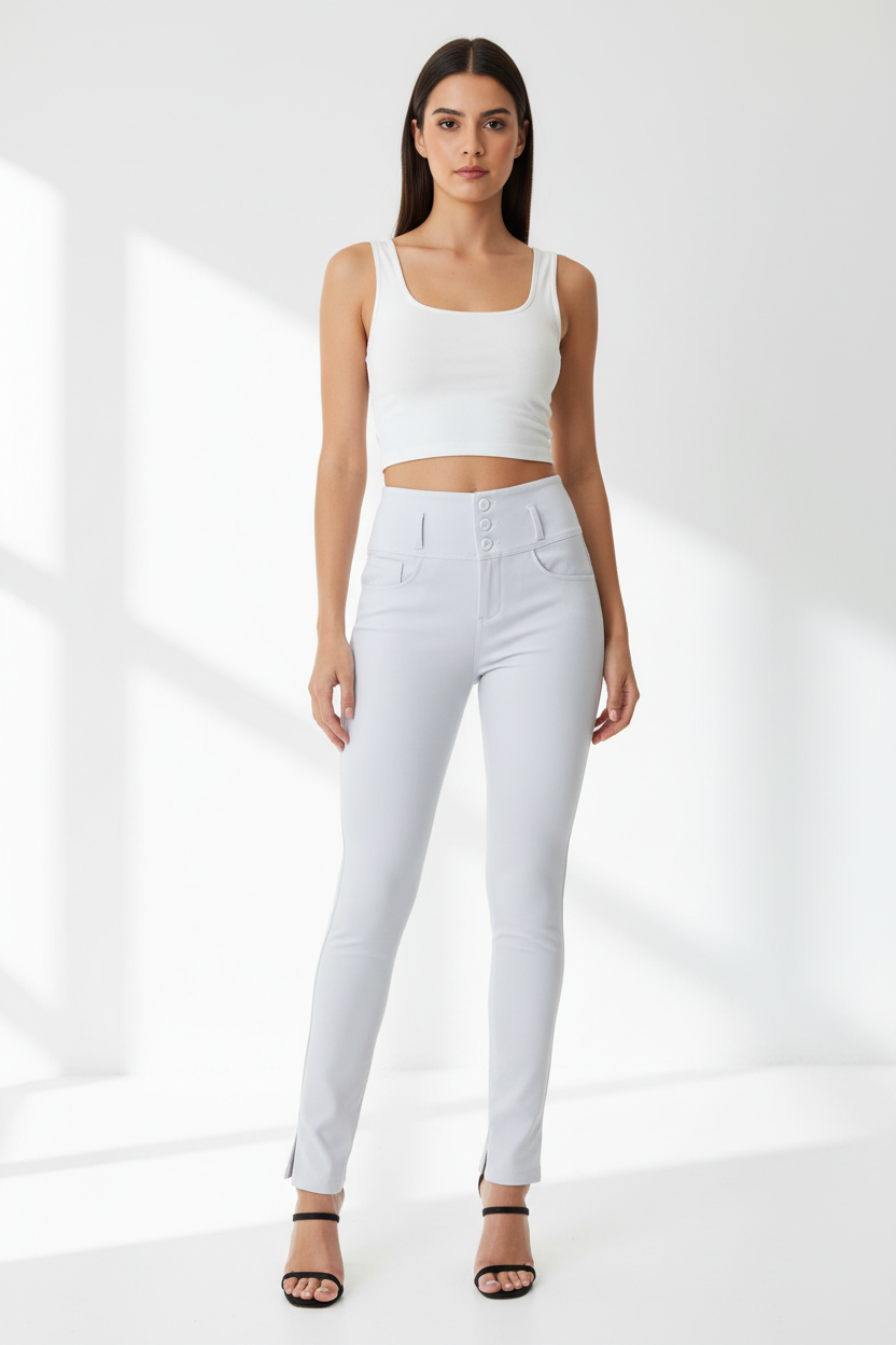 Pantalón Any Blanco - En Modelo