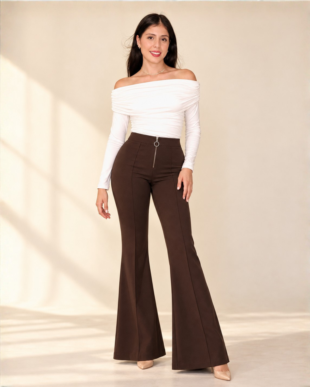 Pantalón bota campana Mariet Cafe