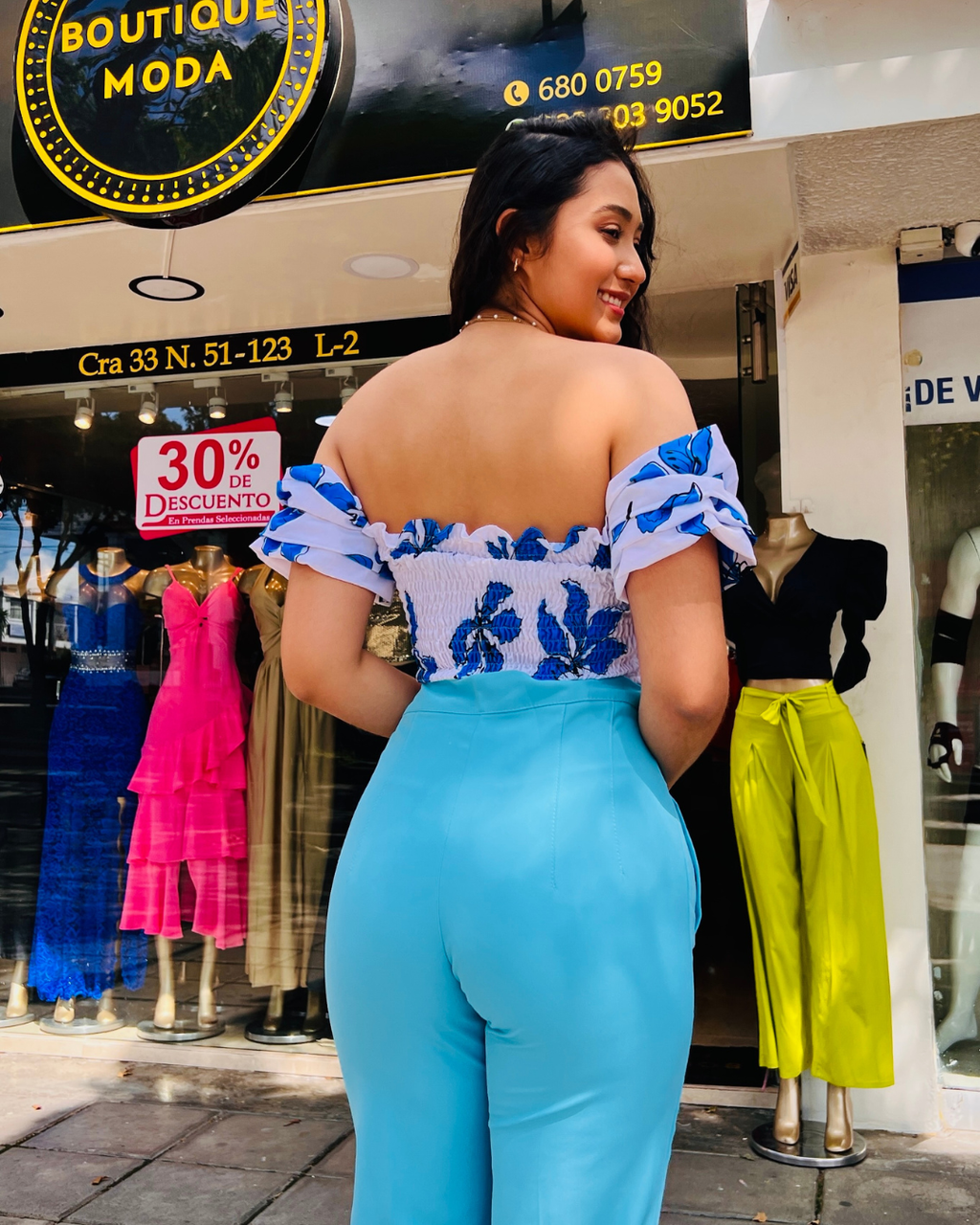 Pantalón Tania Celeste