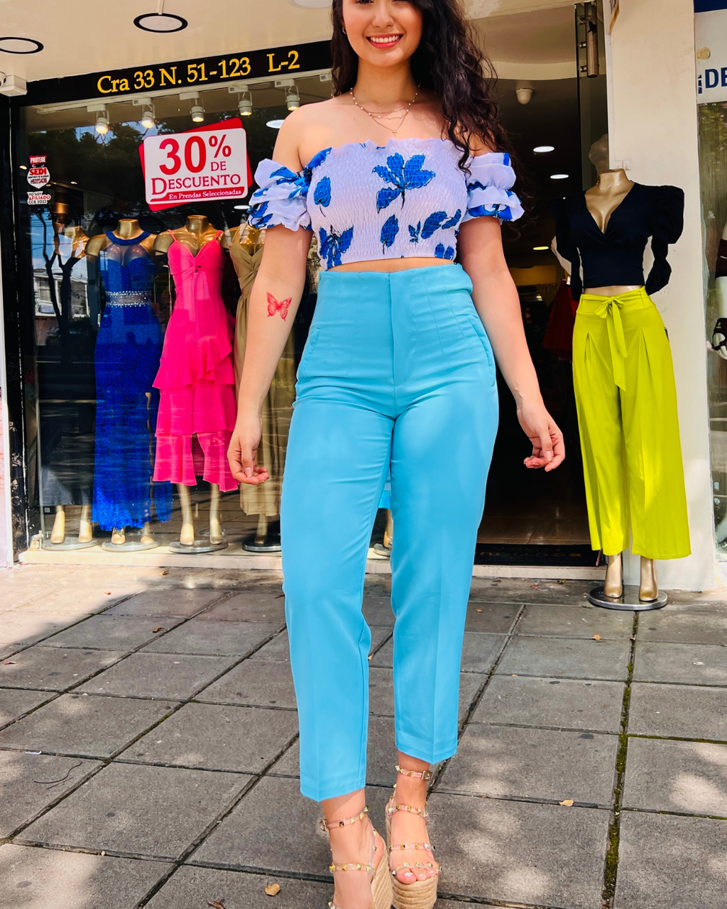 Pantalón Tania Celeste