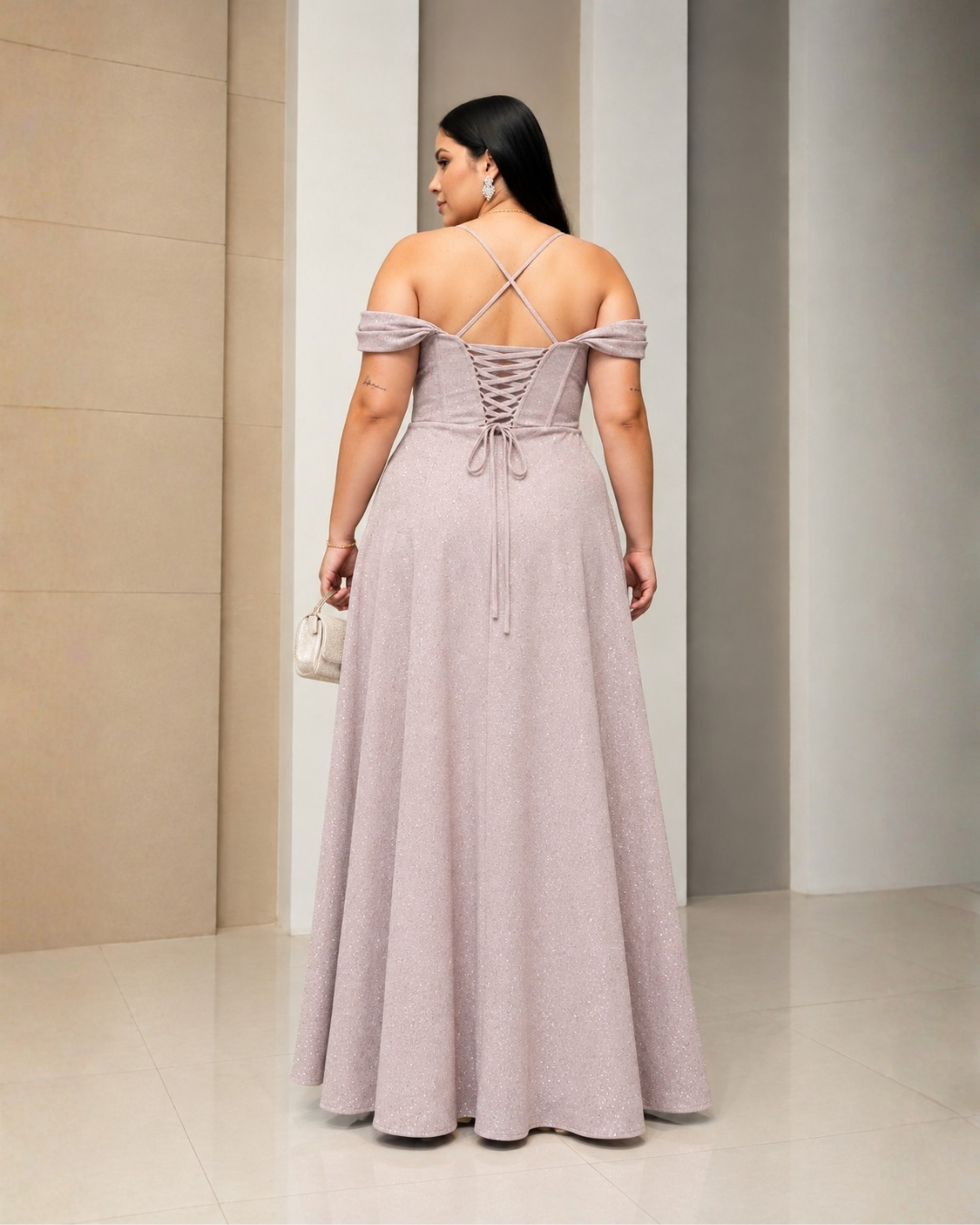 Vestido largo Aurora Palo Rosa