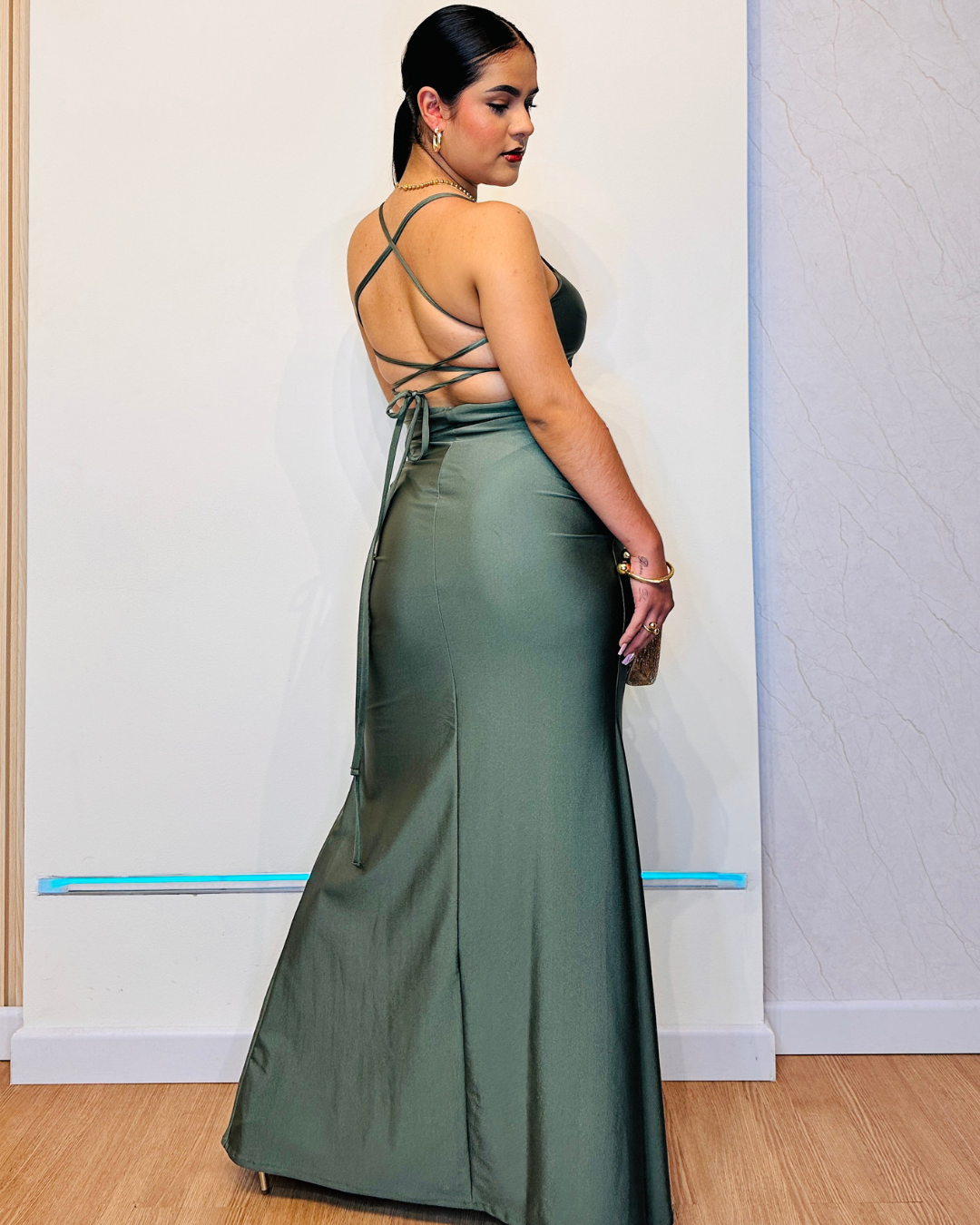 Vestido Bella Verde Militar