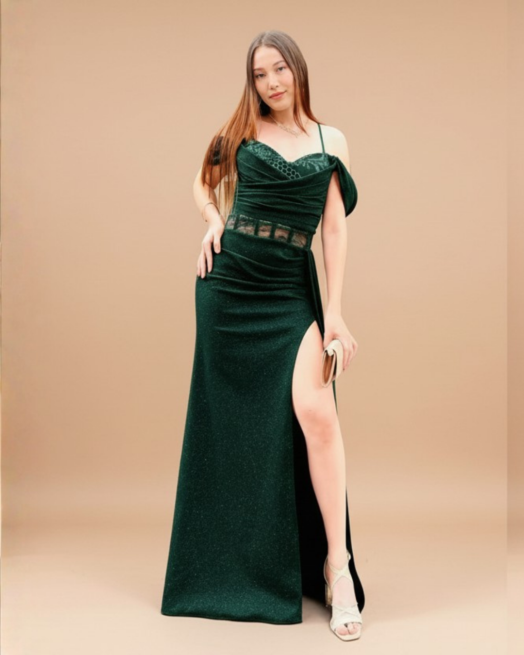 Vestido Edilia Verde Botella