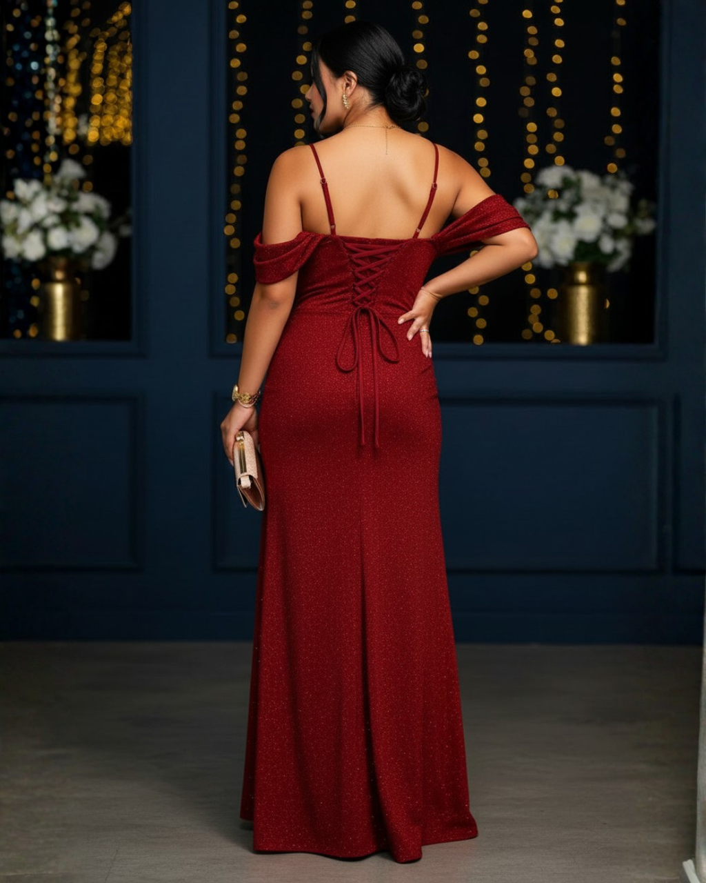 Vestido Amira Vino Tinto